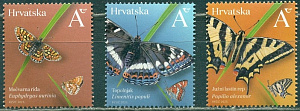 Хорватия,  2023, Бабочки. 3 марки